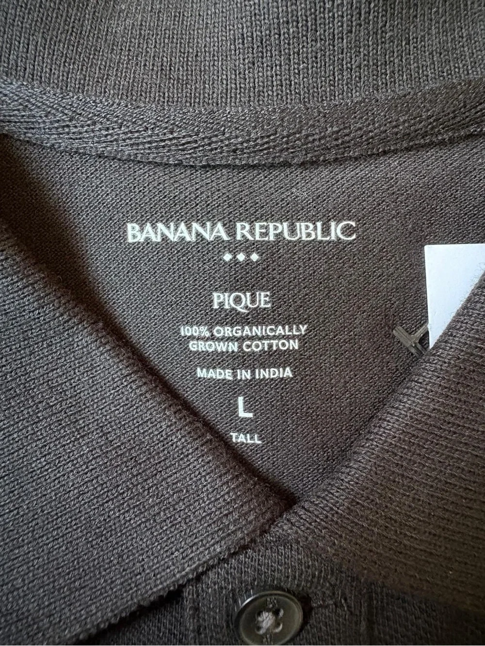 Banana Republic Men's Black Pique Polo
